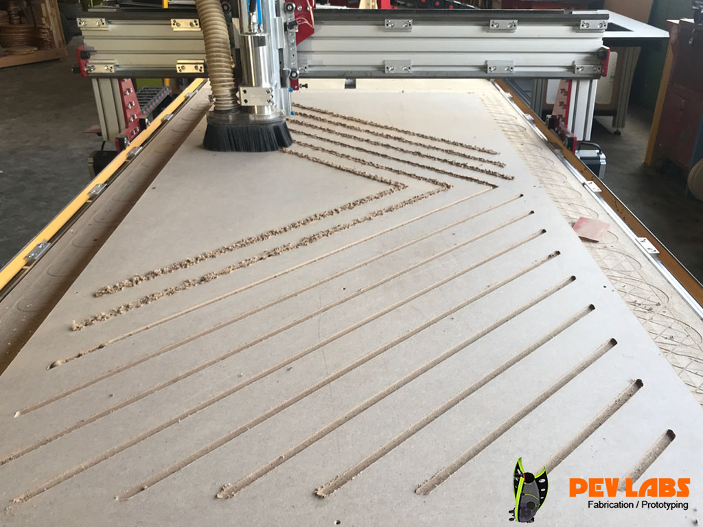 NC Milling Chevron Pattern in Door