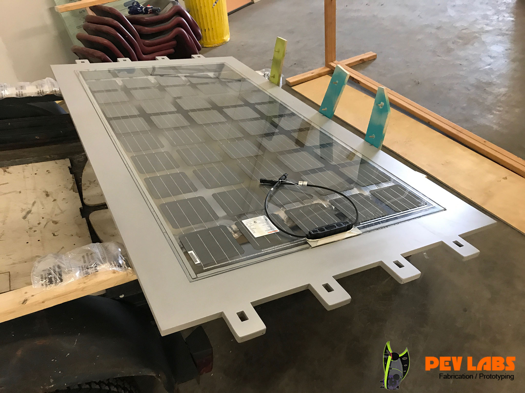 Transparent Solar Panel Kiosk Roof Prototype